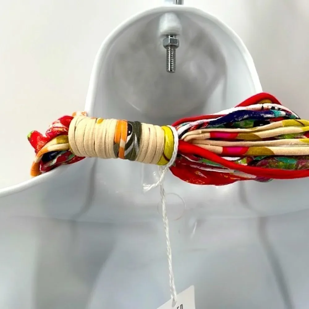 Dona Bela Shreds Shred Lite upcycled fabric necklace scarf boho jewelry NEW NWOT